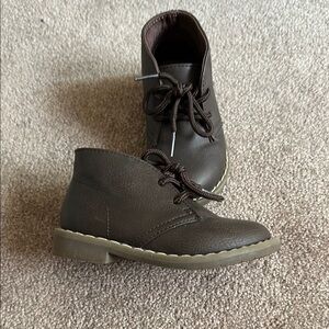 Brown Lace-Up Ankle Boots